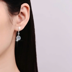 Bông Tai ESME ESES048 Kim Cương Đá Moissanite Bạc 925 Xi Kim 5 lớp