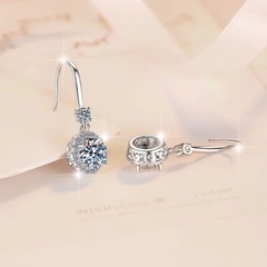 Bông Tai ESME ESES048 Kim Cương Đá Moissanite Bạc 925 Xi Kim 5 lớp