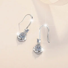 Bông Tai ESME ESES025 Kim Cương Đá Moissanite Bạc 925 Xi Kim 5 lớp