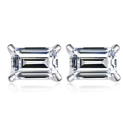 Bông Tai ESME ESES043 Kim Cương Đá Moissanite Bạc 925 Xi Kim 5 lớp