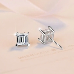 Bông Tai ESME ESES042 Kim Cương Đá Moissanite Bạc 925 Xi Kim 5 lớp