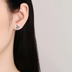 Bông Tai ESME ESES031 Kim Cương Đá Moissanite Bạc 925 Xi Kim 5 lớp