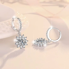 Bông Tai ESME ESES029 Kim Cương Đá Moissanite Bạc 925 Xi Kim 5 lớp