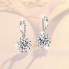 Bông Tai ESME ESES029 Kim Cương Đá Moissanite Bạc 925 Xi Kim 5 lớp
