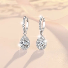 Bông Tai ESME ESES028 Kim Cương Đá Moissanite Bạc 925 Xi Kim 5 lớp