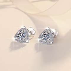 Bông Tai ESME ESES024 Kim Cương Đá Moissanite Bạc 925 Xi Kim 5 lớp