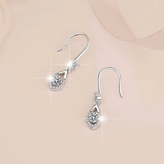 Bông Tai ESME ESES020 Kim Cương Đá Moissanite Bạc 925 Xi Kim 5 lớp
