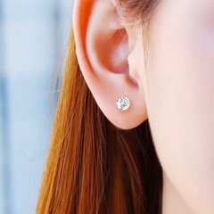 Bông Tai ESME ESES013 Kim Cương Đá Moissanite Bạc 925 Xi Kim 5 lớp
