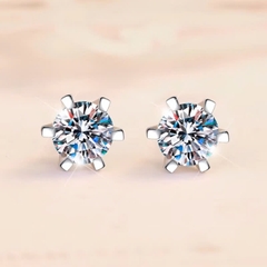 Bông Tai ESME ESES013 Kim Cương Đá Moissanite Bạc 925 Xi Kim 5 lớp