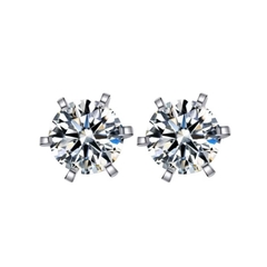 Bông Tai ESME ESES013 Kim Cương Đá Moissanite Bạc 925 Xi Kim 5 lớp