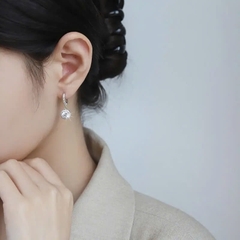 Bông Tai ESME ESES003 Kim Cương Đá Moissanite Bạc 925 Xi Kim 5 lớp
