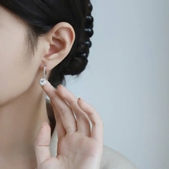 Bông Tai ESME ESES003 Kim Cương Đá Moissanite Bạc 925 Xi Kim 5 lớp
