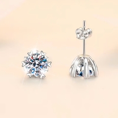 Bông Tai ESME ESES007 Kim Cương Đá Moissanite Bạc 925 Xi Kim 5 lớp