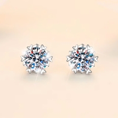 Bông Tai ESME ESES007 Kim Cương Đá Moissanite Bạc 925 Xi Kim 5 lớp