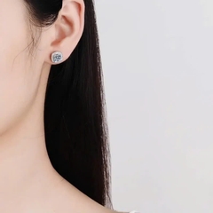 Bông Tai ESME ESES006 Kim Cương Đá Moissanite Bạc 925 Xi Kim 5 lớp
