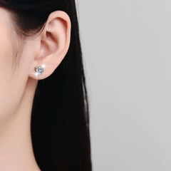 Bông Tai ESME ESES052 Kim Cương Đá Moissanite Bạc 925 Xi Kim 5 lớp