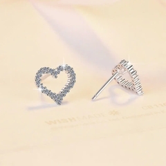 Bông Tai ESME ESES056 Kim Cương Đá Moissanite Bạc 925 Xi Kim 5 lớp