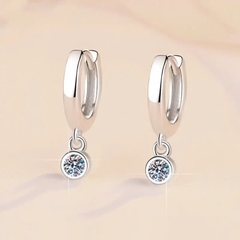 Bông Tai ESME ESES018 Kim Cương Đá Moissanite Bạc 925 Xi Kim 5 lớp