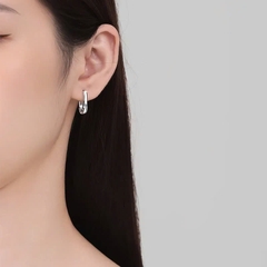 Bông Tai ESME ESJZ0063 Kim Cương Đá Moissanite Bạc 925 Xi Kim 5 lớp