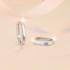 Bông Tai ESME ESJZ0063 Kim Cương Đá Moissanite Bạc 925 Xi Kim 5 lớp