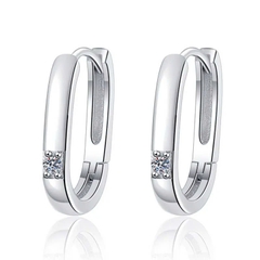 Bông Tai ESME ESJZ0063 Kim Cương Đá Moissanite Bạc 925 Xi Kim 5 lớp