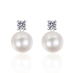 Bông Tai ESME ESES010a Kim Cương Đá Moissanite Bạc 925 Xi Kim 5 lớp