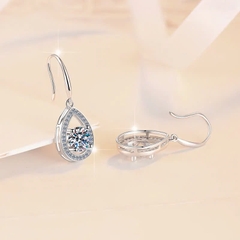 Bông Tai ESME ESES0059  Kim Cương Đá Moissanite Bạc 925 Xi Kim 5 lớp