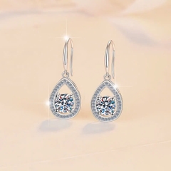 Bông Tai ESME ESES0059  Kim Cương Đá Moissanite Bạc 925 Xi Kim 5 lớp