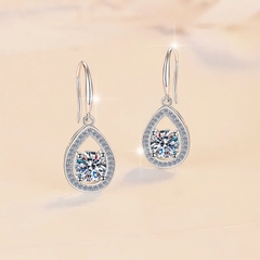 Bông Tai ESME ESES0059  Kim Cương Đá Moissanite Bạc 925 Xi Kim 5 lớp