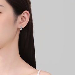 Bông Tai ESME ESES060 Kim Cương Đá Moissanite Bạc 925 Xi Kim 5 lớp