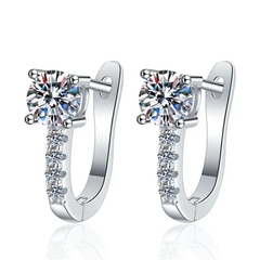 Bông Tai ESME ESES019 Kim Cương Đá Moissanite Bạc 925 Xi Kim 5 lớp