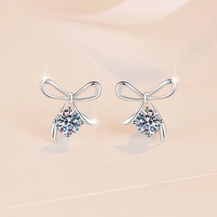Bông Tai ESME ESES0065 Kim Cương Đá Moissanite Bạc 925 Xi Kim 5 lớp