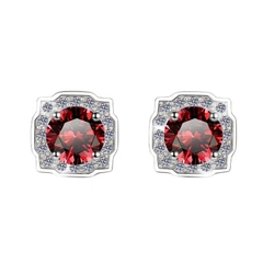 Bông Tai ESME ESES009C Kim Cương Đá Moissanite Bạc 925 Xi Kim 5 lớp