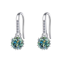 Bông Tai ESME ESES002C Kim Cương Đá Moissanite Bạc 925 Xi Kim 5 lớp