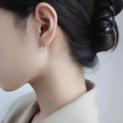 Bông Tai ESME ESES002C Kim Cương Đá Moissanite Bạc 925 Xi Kim 5 lớp