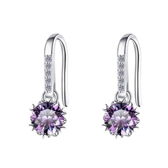 Bông Tai ESME ESES002C Kim Cương Đá Moissanite Bạc 925 Xi Kim 5 lớp