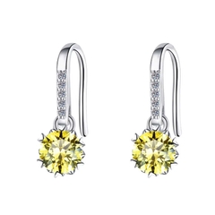 Bông Tai ESME ESES002C Kim Cương Đá Moissanite Bạc 925 Xi Kim 5 lớp