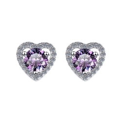 Bông Tai ESME ESES001C Kim Cương Đá Moissanite Bạc 925 Xi Kim 5 lớp