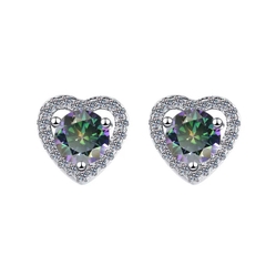 Bông Tai ESME ESES001C Kim Cương Đá Moissanite Bạc 925 Xi Kim 5 lớp