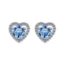 Bông Tai ESME ESES001C Kim Cương Đá Moissanite Bạc 925 Xi Kim 5 lớp