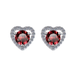Bông Tai ESME ESES001C Kim Cương Đá Moissanite Bạc 925 Xi Kim 5 lớp