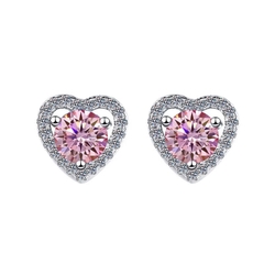 Bông Tai ESME ESES001C Kim Cương Đá Moissanite Bạc 925 Xi Kim 5 lớp