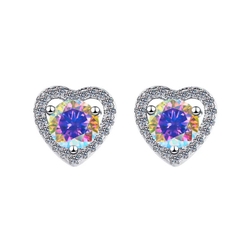 Bông Tai ESME ESES001C Kim Cương Đá Moissanite Bạc 925 Xi Kim 5 lớp