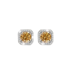 Bông Tai ESME ESES006C Kim Cương Đá Moissanite Bạc 925 Xi Kim 5 lớp