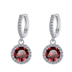 Bông Tai ESME ESES003C Kim Cương Đá Moissanite Bạc 925 Xi Kim 5 lớp