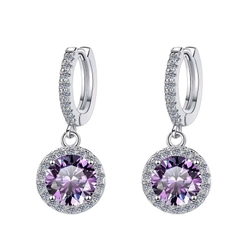 Bông Tai ESME ESES003C Kim Cương Đá Moissanite Bạc 925 Xi Kim 5 lớp