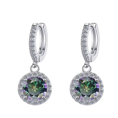 Bông Tai ESME ESES003C Kim Cương Đá Moissanite Bạc 925 Xi Kim 5 lớp