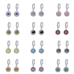 Bông Tai ESME ESES003C Kim Cương Đá Moissanite Bạc 925 Xi Kim 5 lớp