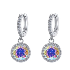 Bông Tai ESME ESES003C Kim Cương Đá Moissanite Bạc 925 Xi Kim 5 lớp