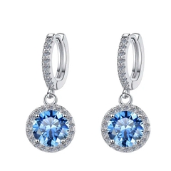 Bông Tai ESME ESES003C Kim Cương Đá Moissanite Bạc 925 Xi Kim 5 lớp